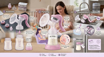 Dr. Trimp Manual Breast Pump for Breastfeeding Mothers – BPA-Free